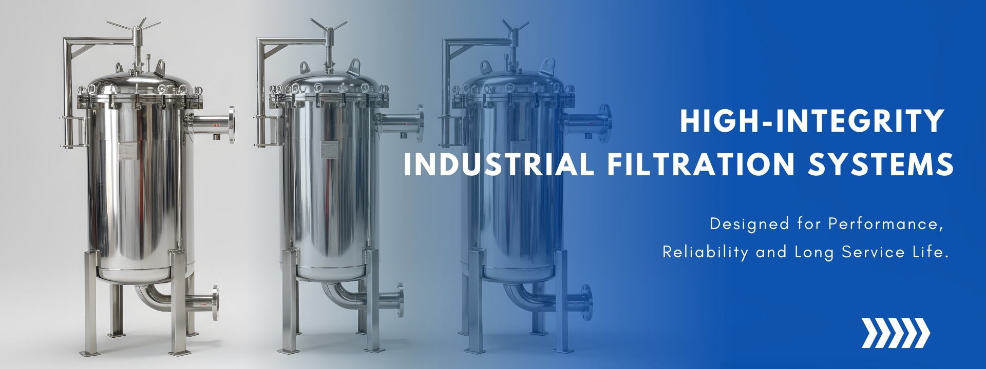 Stainless steel industrial filtration housing system UK manufacturer