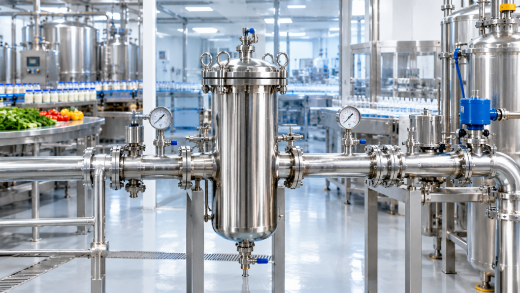 Steam Filtration system for food, pharmaceutical and industrial processes