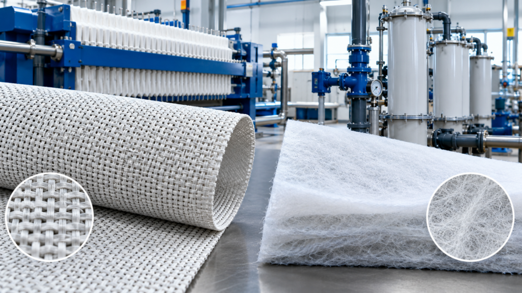 Woven vs non-woven filter media used in industrial filtration applications